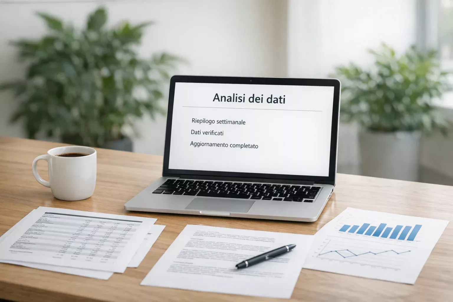 Ambiente di lavoro moderno con documenti e tecnologia