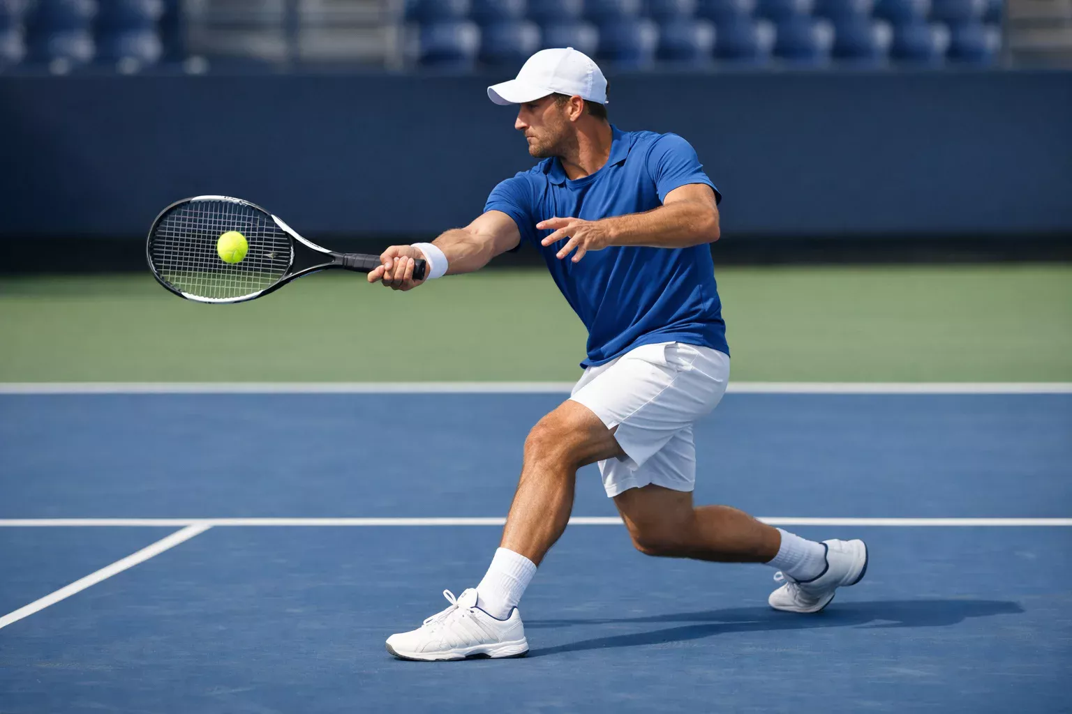 Tennista in azione durante un match