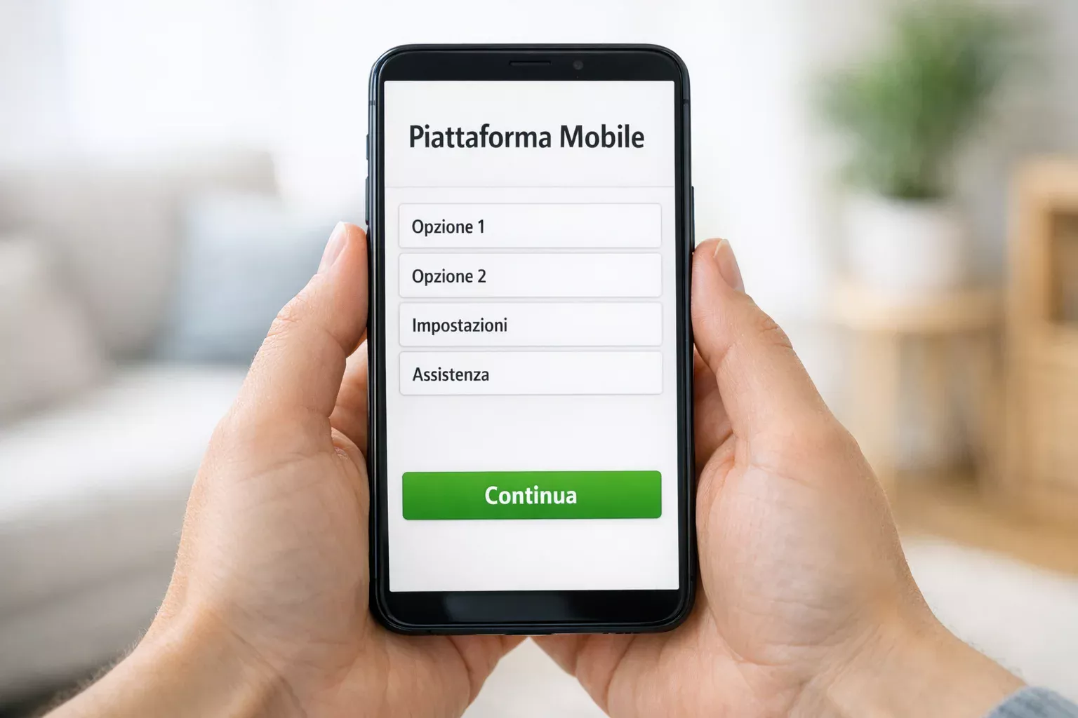 Smartphone con app di scommesse sportive